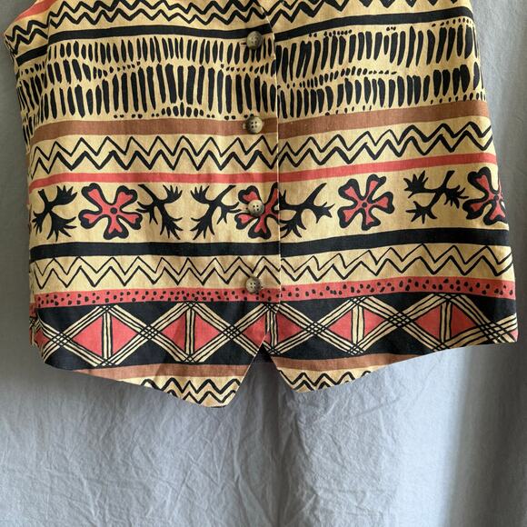 Vintage The Sierra Collection Vest Southwestern Earth Tone Folk-Inspired Size M - Picture 5 of 15